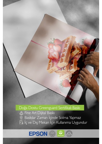 Çerçevesiz Poster, Kremalı Tatlı Illüstrasyonu, Mutfak Dekoru Poster No: 109455 indirimleri