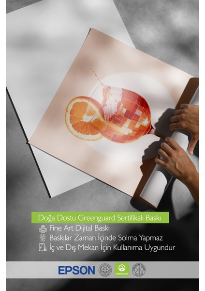 Beyaz Çerçeveli Tablo, Limonata Bardağı Yaz Çizimi, Mutfak Dekoru Poster No: 109430