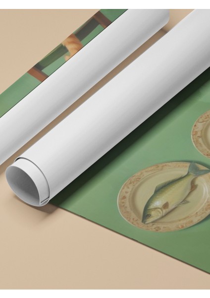 Çerçevesiz Poster, Sandalye Üstünde Kedi–yeşil Arka Plan, Yatak Odası Dekoru Poster No: 108102 fırsatları