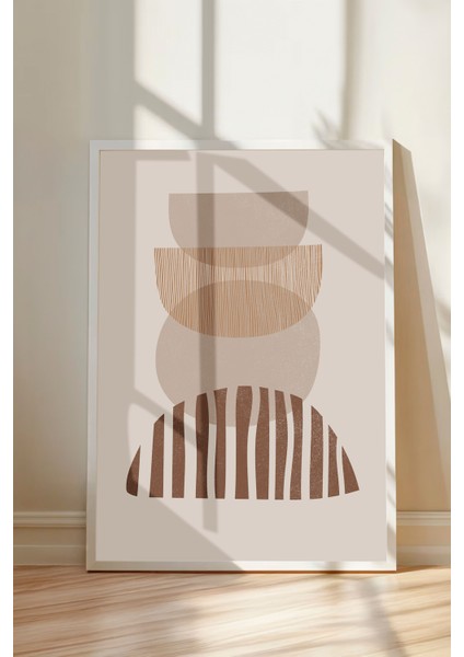 Beyaz Çerçeveli Tablo, Minimal Kâse Kompozisyonu – Boho Stil, Mutfak Dekoru Poster No: 107959 modelleri