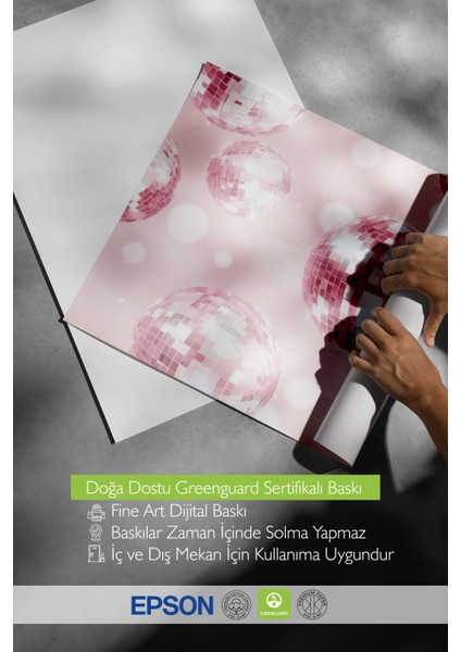 Çerçevesiz Poster, Parlayan Cam Küre Efekti – Pembe Fon, Yatak Odası Dekoru Poster No: 109523 indirimleri