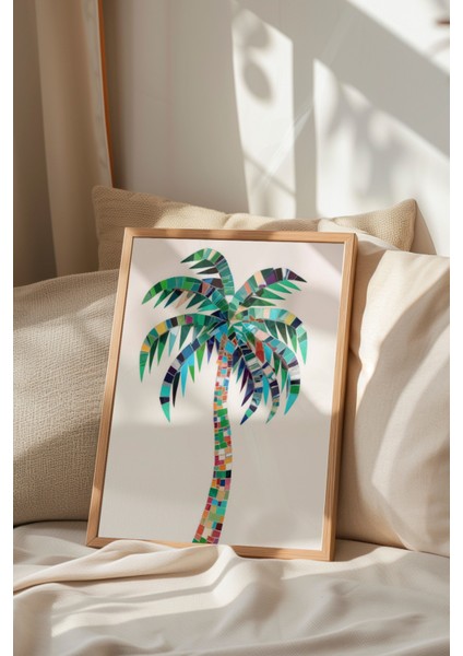 Ahşap Çerçeveli Tablo, Palmiye Ağacı Tropikal Stil, Yatak Odası Dekoru Poster No: 109476 indirimleri