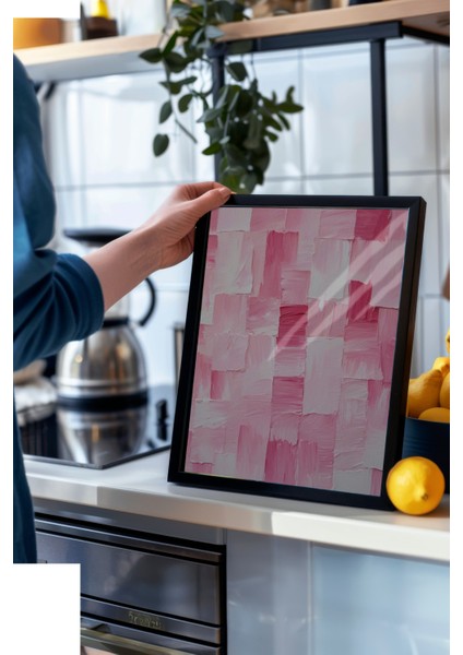 Siyah Çerçeveli Tablo, Gül Deseni Doku Çalışması, Yatak Odası Dekoru Poster No: 109404 modelleri