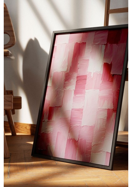 Siyah Çerçeveli Tablo, Gül Deseni Doku Çalışması, Yatak Odası Dekoru Poster No: 109404 fırsatları