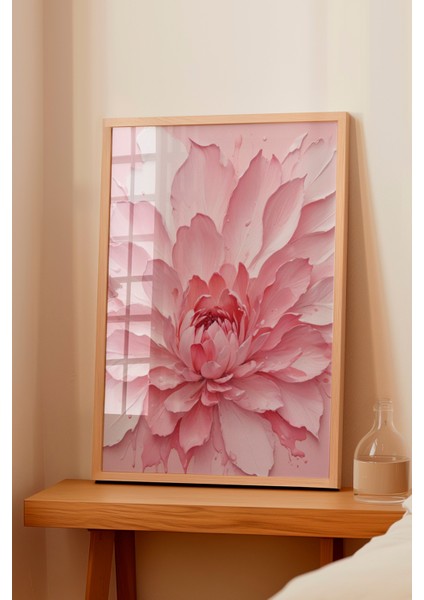 Ahşap Çerçeveli Tablo, Fırça Darbeleri Soyut Sanat – Pembe Tonlar, Salon Dekoru Poster No: 109399 fiyatları