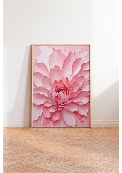 Ahşap Çerçeveli Tablo, Fırça Darbeleri Soyut Sanat – Pembe Tonlar, Salon Dekoru Poster No: 109399 modelleri