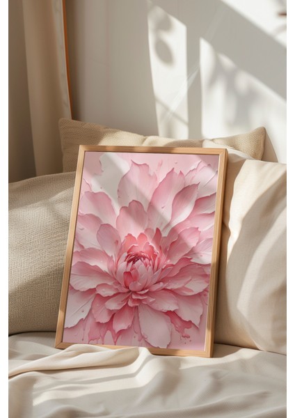 Ahşap Çerçeveli Tablo, Fırça Darbeleri Soyut Sanat – Pembe Tonlar, Salon Dekoru Poster No: 109399 indirimleri