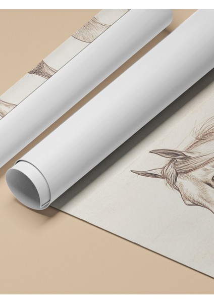 Çerçevesiz Poster, Yalnız At Portresi – Sanatsal Stil, Yatak Odası Dekoru Poster No: 109043 fırsatları