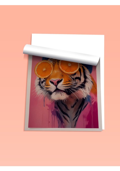 Çerçevesiz Poster, Portakal Gözlük Giyen Adam Mizahi Stil, Genç Odası Dekoru Poster No: 109636 fiyatları