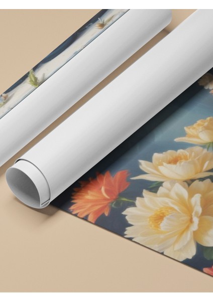 Çerçevesiz Poster, Şarap Şişeleri ve Çiçekler, Salon Dekoru Poster No: 109605 fırsatları