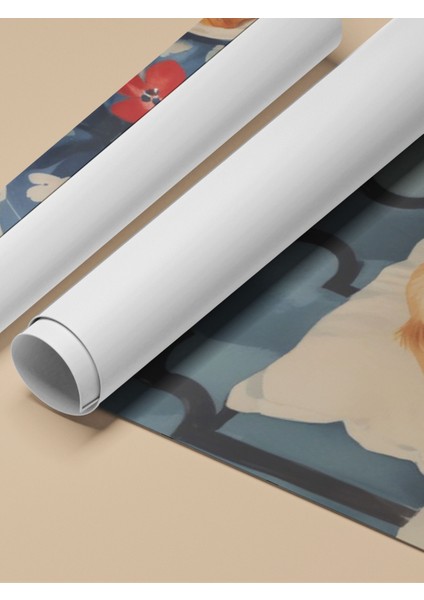 Çerçevesiz Poster, Ceketli Köpek Illüstrasyonu, Genç Odası Dekoru Poster No: 109697 fırsatları