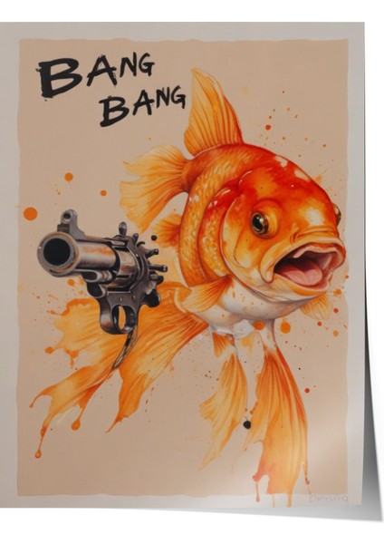 Çerçevesiz Poster, Bam Bam Portakal Sıkması Efekti, Genç Odası Dekoru Poster No: 109574