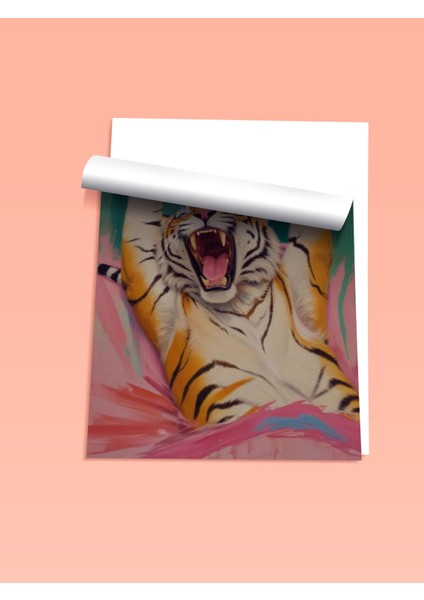 Çerçevesiz Poster, Kaplan Bağırışı Dinamik Çizim, Genç Odası Dekoru Poster No: 109675 fiyatları