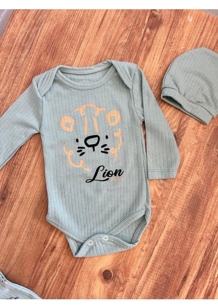 Unısex 0-4 Ay Şapkalı 3lü Bebek Takım fiyatları