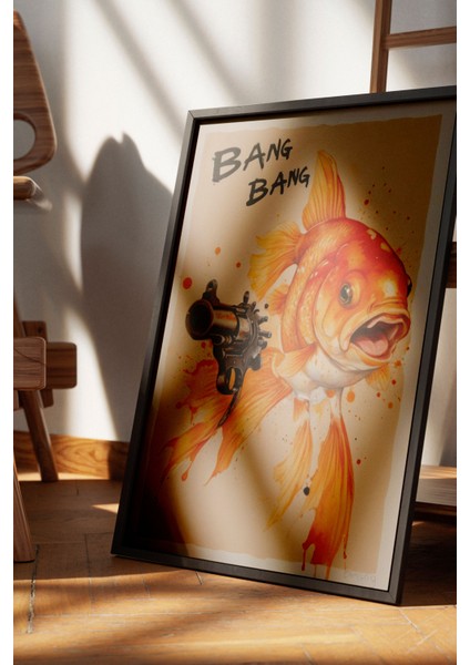 Siyah Çerçeveli Tablo, Bam Bam Portakal Sıkması Efekti, Genç Odası Dekoru Poster No: 109574 fırsatları