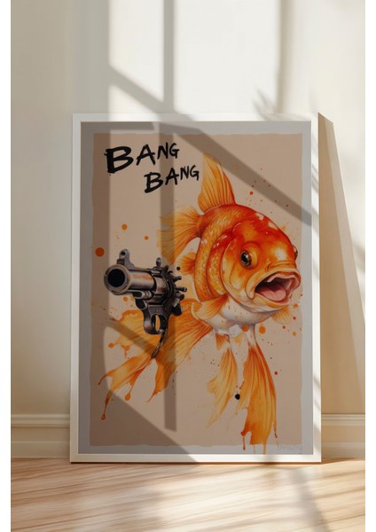 Beyaz Çerçeveli Tablo, Bam Bam Portakal Sıkması Efekti, Genç Odası Dekoru Poster No: 109574 modelleri