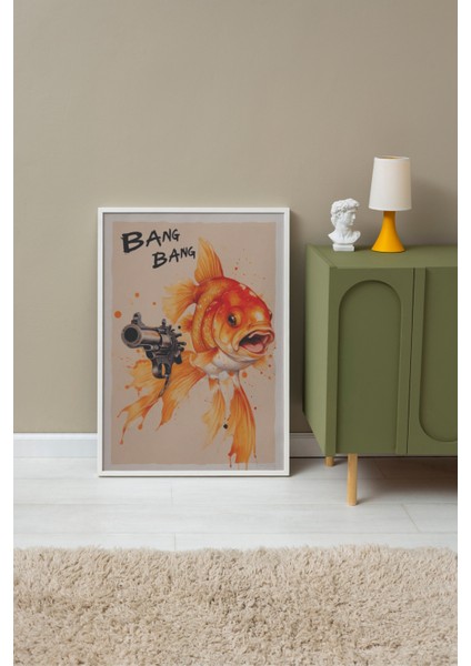 Beyaz Çerçeveli Tablo, Bam Bam Portakal Sıkması Efekti, Genç Odası Dekoru Poster No: 109574 fırsatları