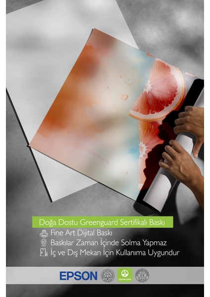 Beyaz Çerçeveli Tablo, Karpuz Dilimi Yazlık Minimal Tasarım, Mutfak Dekoru Poster No: 109686