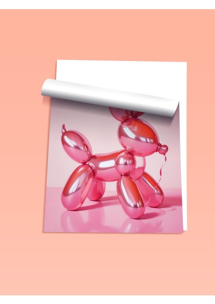 Çerçevesiz Poster, Balon Köpek Heykel Çizimi, Genç Odası Dekoru Poster No: 109493 fiyatları
