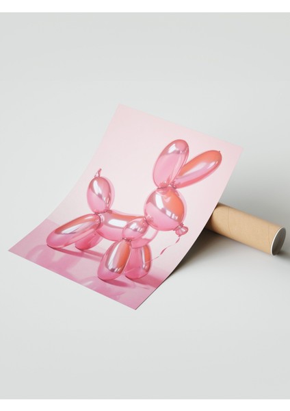 Çerçevesiz Poster, Balon Köpek Heykel Çizimi, Genç Odası Dekoru Poster No: 109493 modelleri