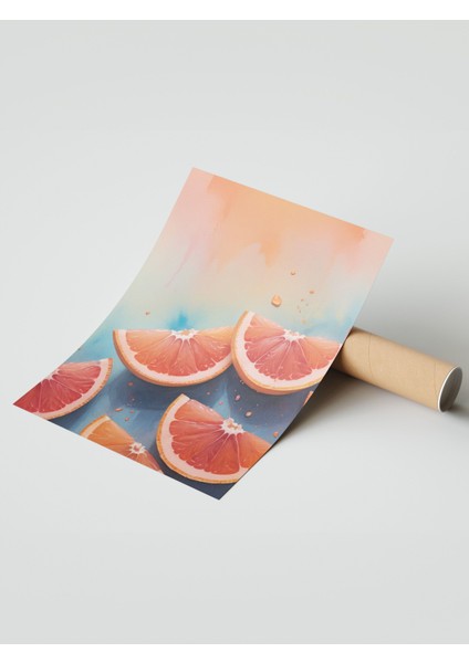 Çerçevesiz Poster, Karpuz Dilimi Yazlık Minimal Tasarım, Mutfak Dekoru Poster No: 109686 modelleri