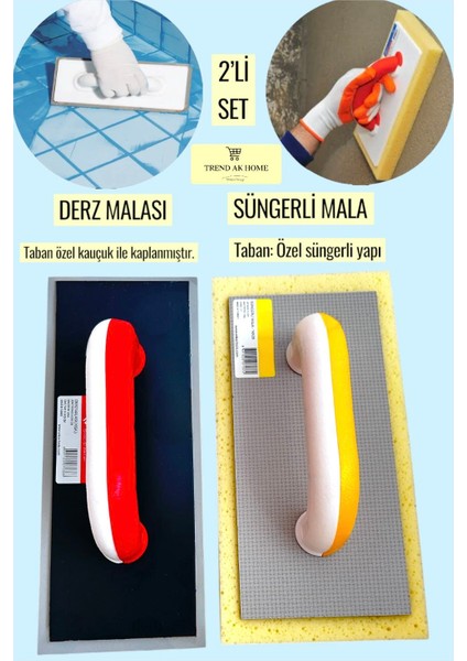 Derz Malası ve Süngerli Mala 2'li Set
