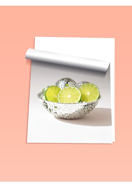 Çerçevesiz Poster, Kasede Limon Minimal Çizim, Mutfak Dekoru Poster No: 109559 fiyatları