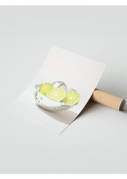 Çerçevesiz Poster, Kasede Limon Minimal Çizim, Mutfak Dekoru Poster No: 109559 modelleri