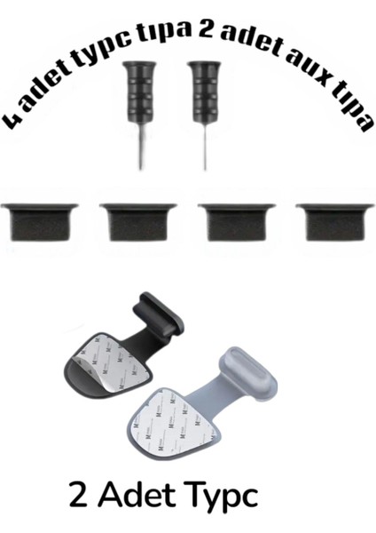 Typc Tıpa 4 Adet 2 Adet Aux Tıpa 2 Adet Yapışkanlı Typc Tıpa Set 8 Parça modelleri