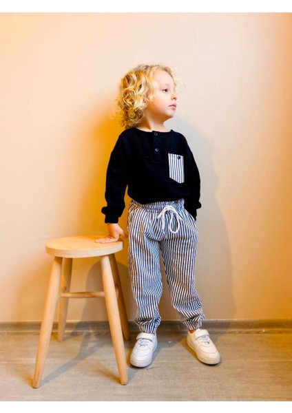 Erkek Çocuk Müslin Kumaş Takım