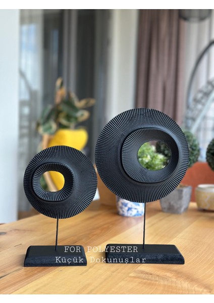 Siyah Dekoratif,masa Üstü Şık 2’li Yaprak Takım Biblo/ Ev / Ofis Dekor/raf / Kitaplık Dekorasyon fiyatları
