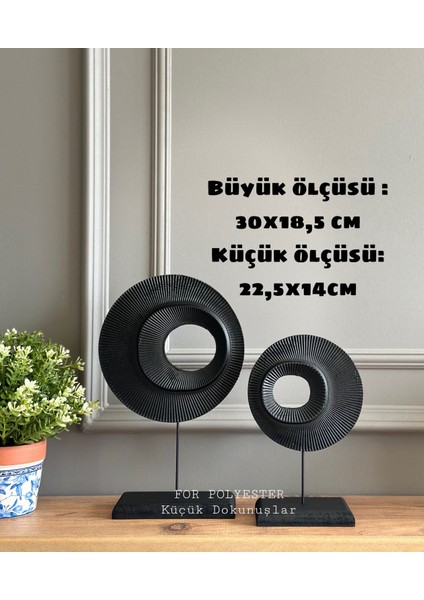 Siyah Dekoratif,masa Üstü Şık 2’li Yaprak Takım Biblo/ Ev / Ofis Dekor/raf / Kitaplık Dekorasyon modelleri