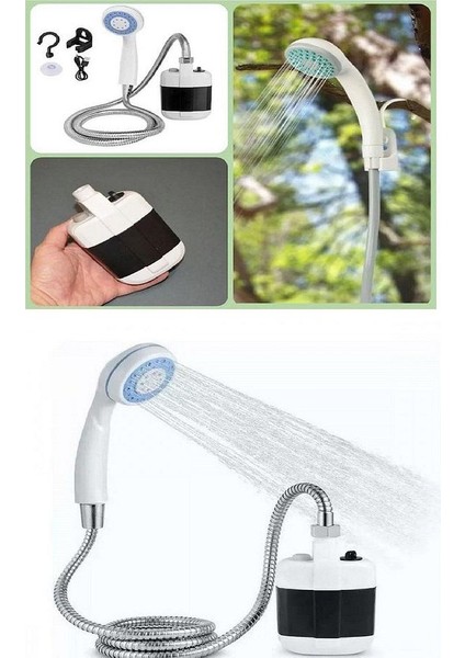 Taşınabilir USB Şarjlı Seyyar Duş Seti Elektrikli Duş Pompası Karavan Kamp Çadır Plaj Seyahat Bahçe indirimleri
