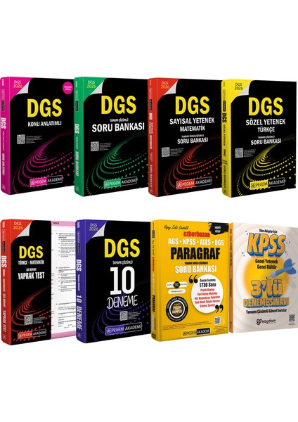 2026 Dgs Kazandıran Set(Konu-Soru Bankası-Sözel Sayısal Yetenek-Yaprak Test-10 Deneme)Paragraf