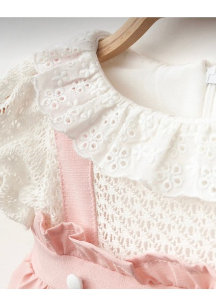 Kız Bebek Pamuklu Dantel Detalı Elbise 1-3 Yaş modelleri