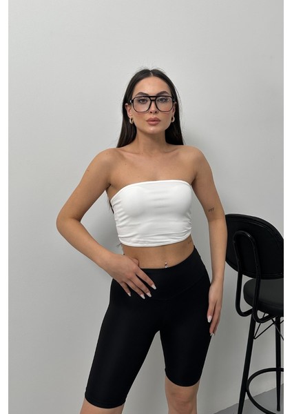 Kadın Crop Top Straplez Basic Sırtı Kopçalı Büstiyer fiyatları