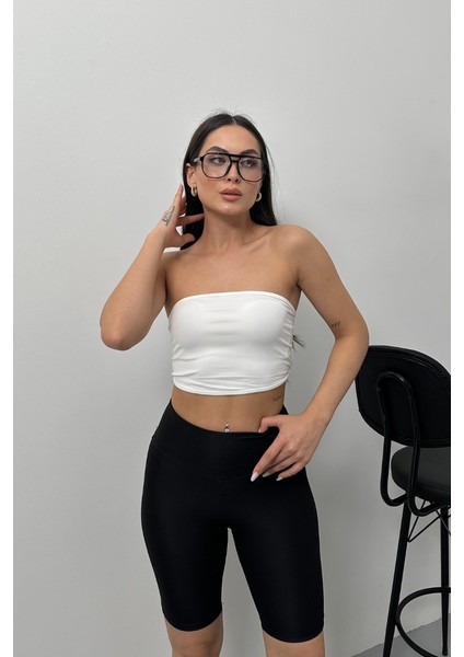 Kadın Crop Top Straplez Basic Sırtı Kopçalı Büstiyer fırsatları