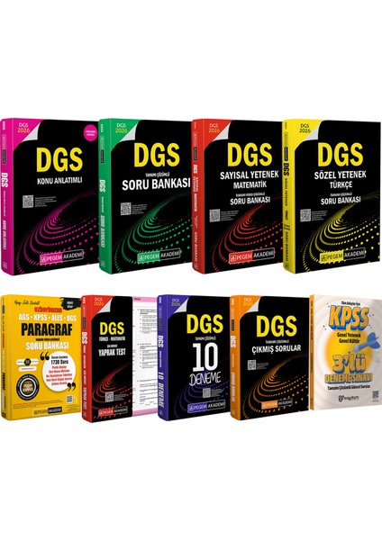 2026 Dgs Mega Set(Konu-Soru-Sözel Sayısal Yetenek-Yaprak Test-10 Deneme-Çıkmış Sorular)Paragraf
