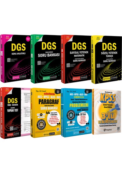 2026 Dgs Mega Set(Konu-Soru-Sözel Sayısal Yetenek Soru Bankası-Yaprak Test)Paragraf-Akıl Yürütme