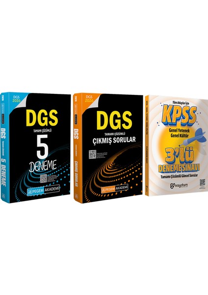 2026 Dgs Tamamı Çözümlü 5 Deneme-Tamamı Çözümlü Çıkmış Sorular