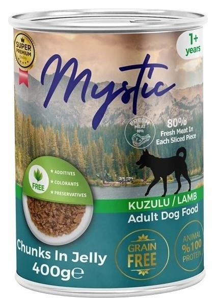 Kuzulu Tahılsız Yetişkin Köpek Konservesi 400 gr x 12 Adet