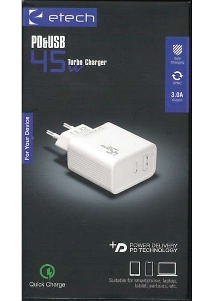 Pd@usb 45W Turbo Charger