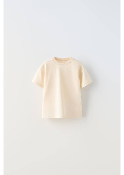 La Ciel Paris Basic Tişört – Krem