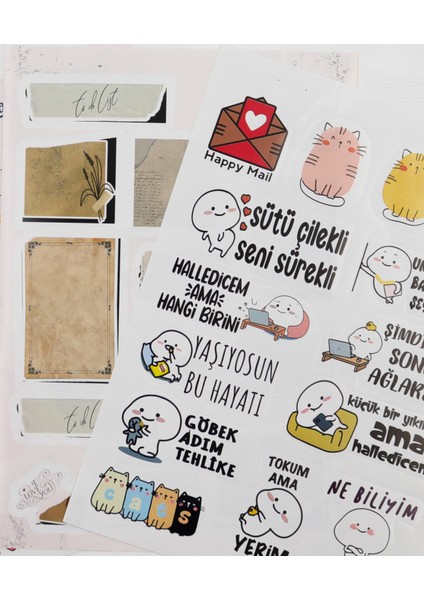 600 Adet Sticker Book 24X17 cm 16 Sayfa Özel Tasarım Sticker Kitabı, Etiket modelleri
