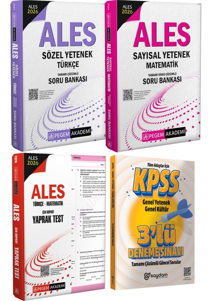 2026 Ales Sözel-Sayısal Yetenek Tamamı Çözümlü Soru Bankası-Türkçe-Matematik Çek Kopart Yaprak Test