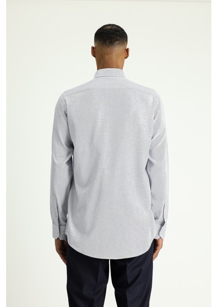 Uzun Kol Regular Fit Desenli Pamuk Gömlek indirimleri