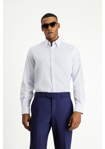 Uzun Kol Regular Fit Ekose Pamuk Gömlek