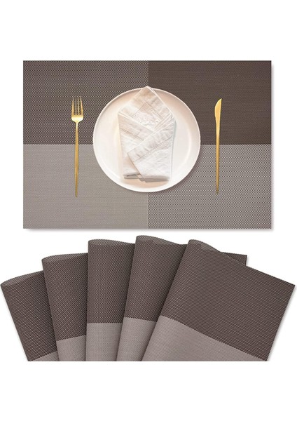 Masa Örtüsü 4'lü Set Amerikan Servis Sunum Altlığı Yıkanabilir Yanmaz 45 x 30 cm Tabak Sunum Altlığı indirimleri