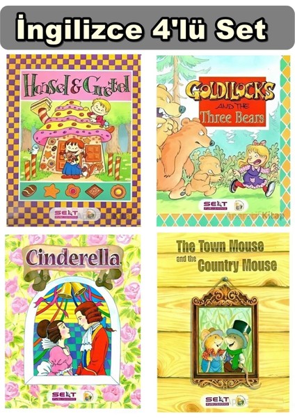 Eğlenceli Ingilizce Hikaye Seti 4 Kitap ve 4 CD