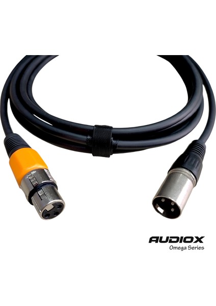 Audıox Omega Series Balanslı Xlr Mikrofon Kablosu | Xlr Erkek – Xlr Dişi | Enstrüman Kablosu | Profesyonel Ses ve Stüdyo Kullanımı